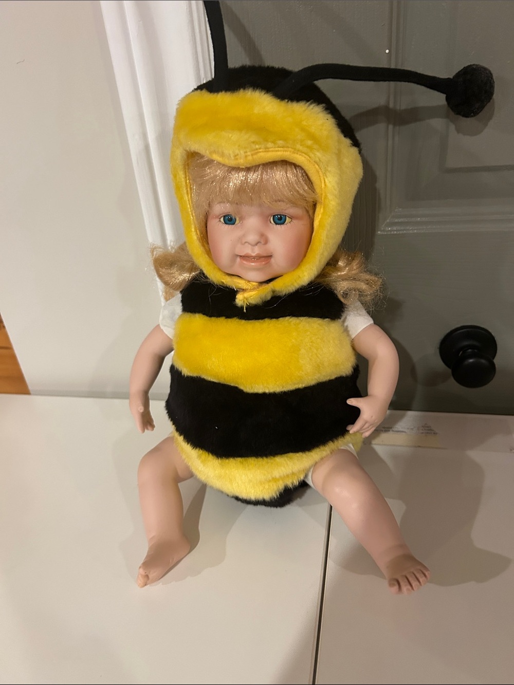Anne Geddes Plush Bee Costume Doll Outfit - Yellow & Black